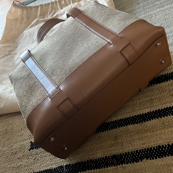 CELINE vintage logo shoulder bag tan leather - Picture 2 of 8